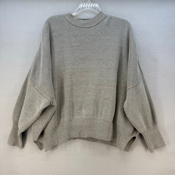 Free People Sweaters - Free People Sweater Women's M Grey Easy Street Oversized Tunic Winter Cozy